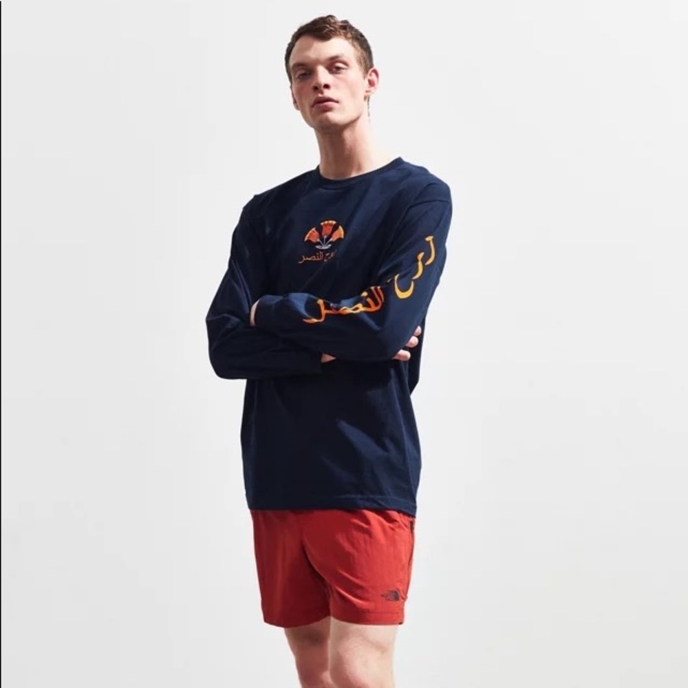 URBAN OUTFITTERS EMBROIDERED ARABIC VICTORY LONG SLEEVE